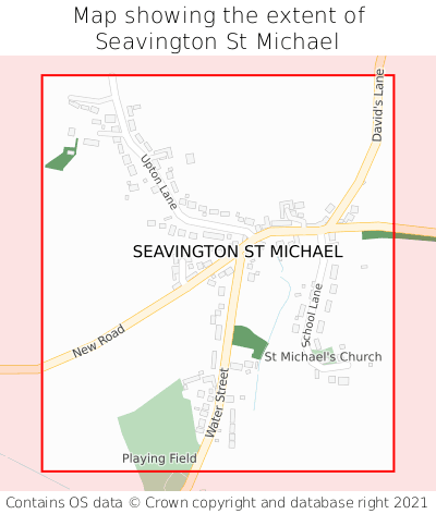 Map showing extent of Seavington St Michael as bounding box