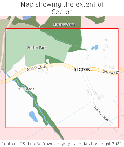 Map showing extent of Sector as bounding box