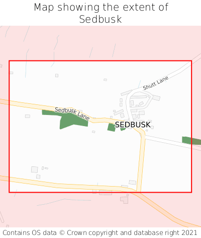 Map showing extent of Sedbusk as bounding box