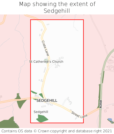Map showing extent of Sedgehill as bounding box