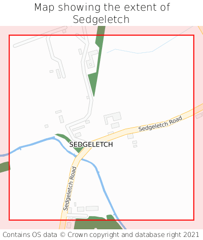Map showing extent of Sedgeletch as bounding box