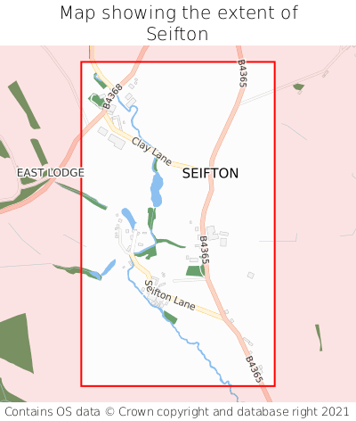 Map showing extent of Seifton as bounding box