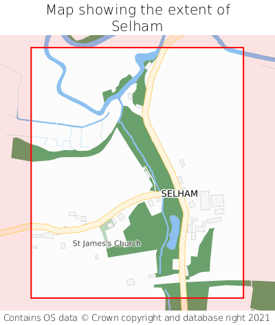 Map showing extent of Selham as bounding box