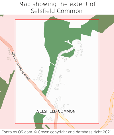 Map showing extent of Selsfield Common as bounding box