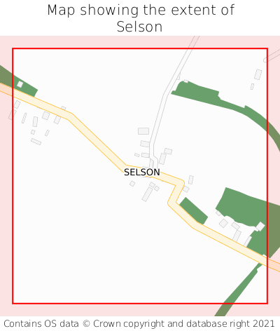 Map showing extent of Selson as bounding box