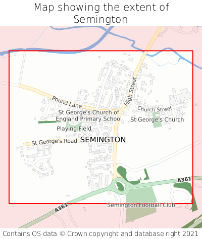 Map showing extent of Semington as bounding box