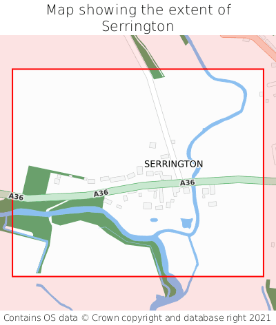 Map showing extent of Serrington as bounding box