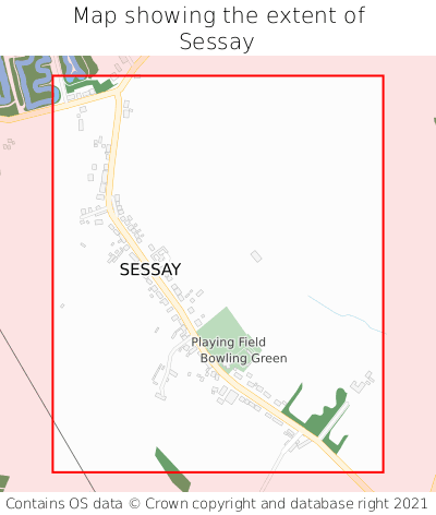 Map showing extent of Sessay as bounding box
