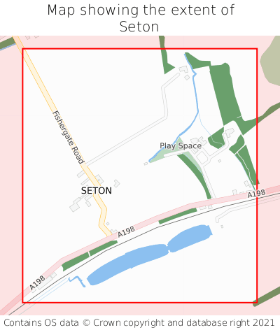 Map showing extent of Seton as bounding box