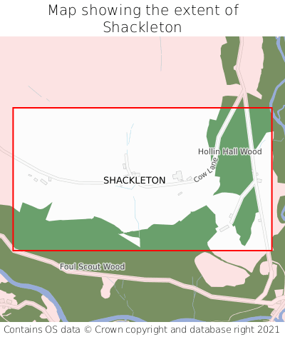 Map showing extent of Shackleton as bounding box