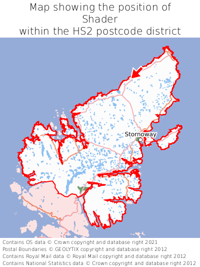 Map showing location of Shader within HS2