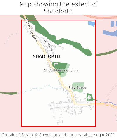 Map showing extent of Shadforth as bounding box