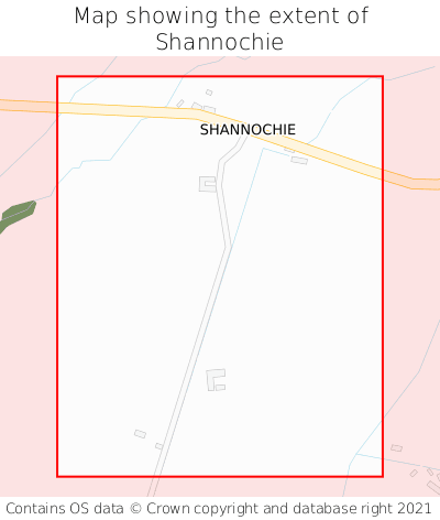 Map showing extent of Shannochie as bounding box