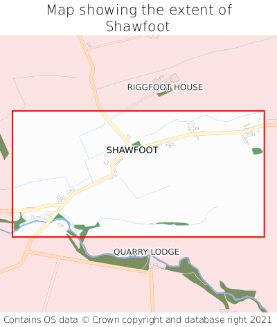 Map showing extent of Shawfoot as bounding box