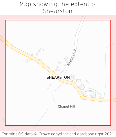 Map showing extent of Shearston as bounding box