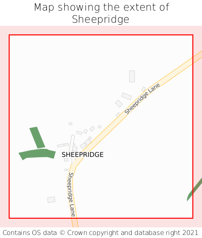 Map showing extent of Sheepridge as bounding box