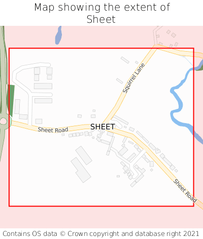 Map showing extent of Sheet as bounding box