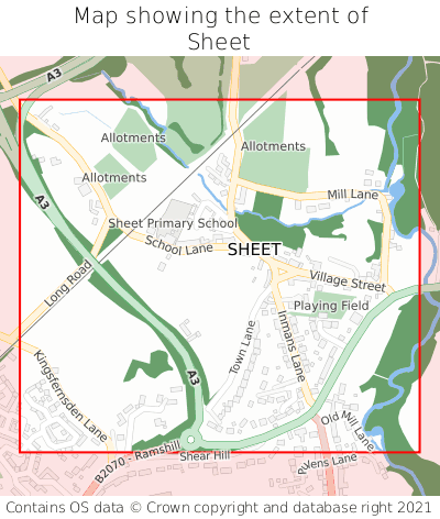 Map showing extent of Sheet as bounding box