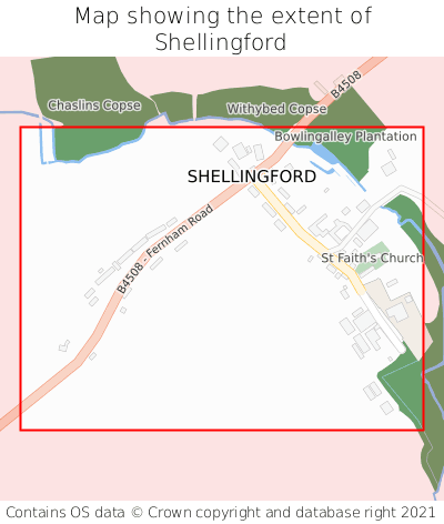 Map showing extent of Shellingford as bounding box