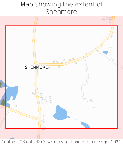 Map showing extent of Shenmore as bounding box