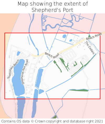 Map showing extent of Shepherd's Port as bounding box