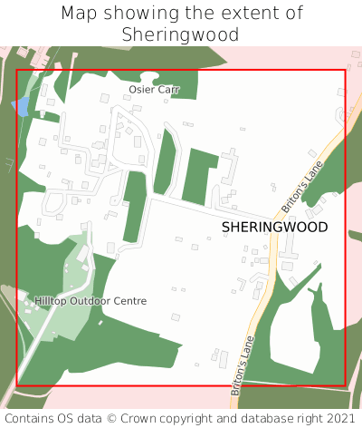 Map showing extent of Sheringwood as bounding box