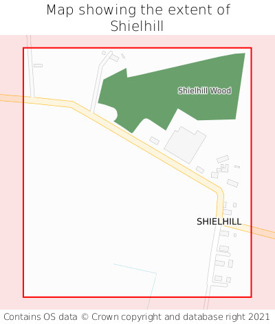 Map showing extent of Shielhill as bounding box