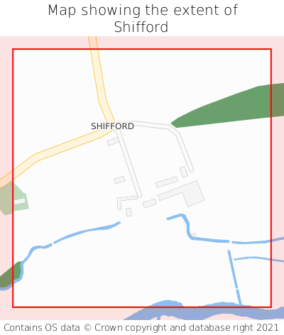 Map showing extent of Shifford as bounding box