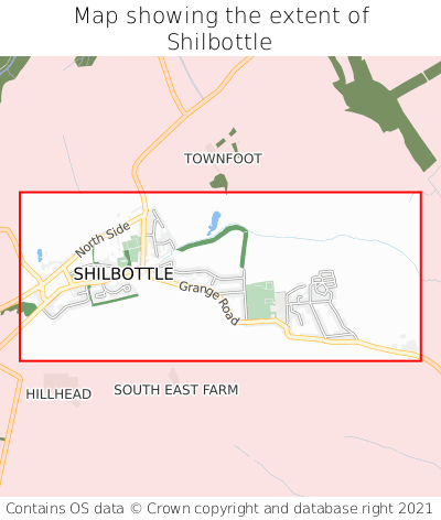 Map showing extent of Shilbottle as bounding box
