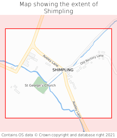 Map showing extent of Shimpling as bounding box