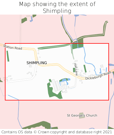 Map showing extent of Shimpling as bounding box