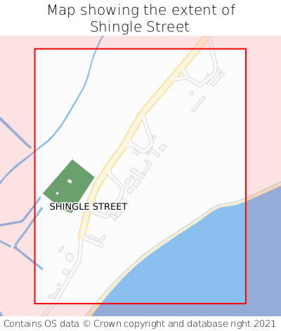 Map showing extent of Shingle Street as bounding box