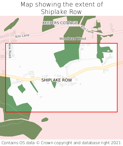 Map showing extent of Shiplake Row as bounding box