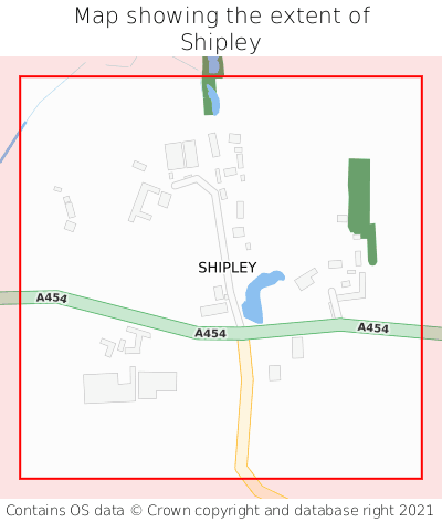 Map showing extent of Shipley as bounding box