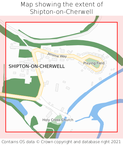 Map showing extent of Shipton-on-Cherwell as bounding box