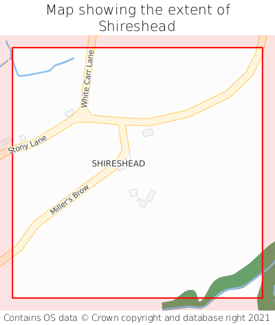 Map showing extent of Shireshead as bounding box