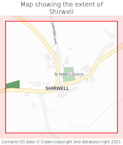Map showing extent of Shirwell as bounding box