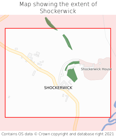Map showing extent of Shockerwick as bounding box