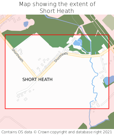Map showing extent of Short Heath as bounding box