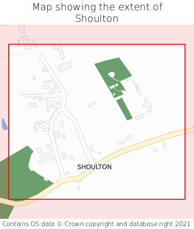 Map showing extent of Shoulton as bounding box