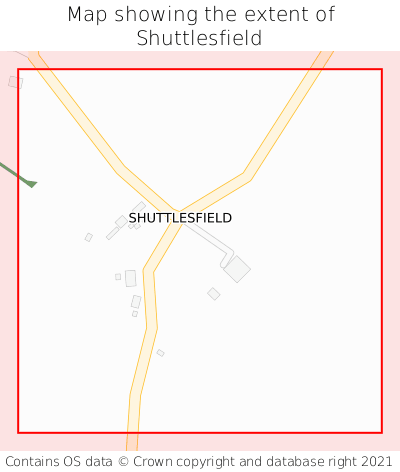 Map showing extent of Shuttlesfield as bounding box