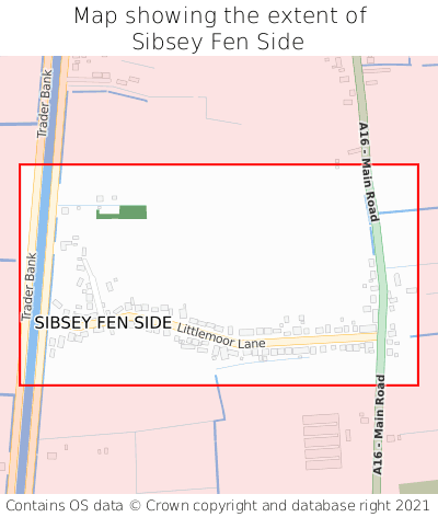Map showing extent of Sibsey Fen Side as bounding box