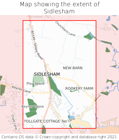 Map showing extent of Sidlesham as bounding box
