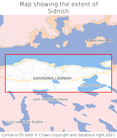 Map showing extent of Sidnish as bounding box