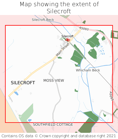 Map showing extent of Silecroft as bounding box