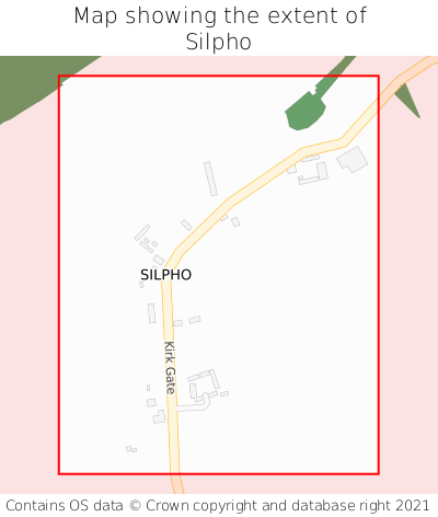 Map showing extent of Silpho as bounding box