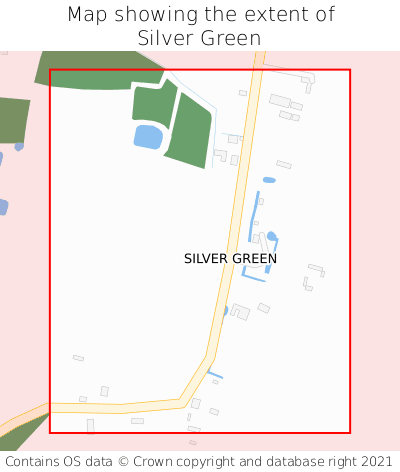 Map showing extent of Silver Green as bounding box