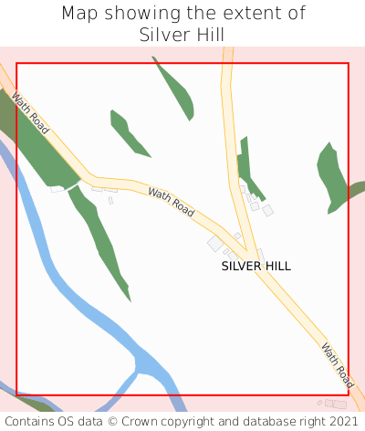 Map showing extent of Silver Hill as bounding box