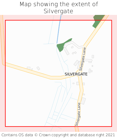 Map showing extent of Silvergate as bounding box