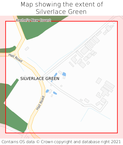 Map showing extent of Silverlace Green as bounding box